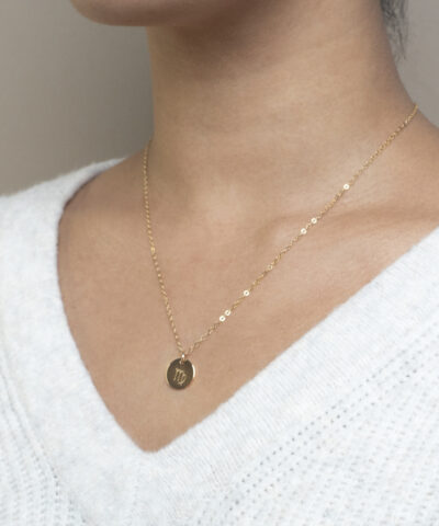 Alternative view of Virgo Zodiac Necklace, 14k Gold-Filled