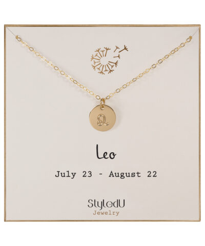 Leo Zodiac Necklace, 14k Gold-Filled