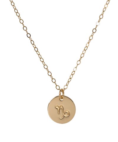 Alternative view of Capricorn Zodiac Necklace, 14k Gold-Filled