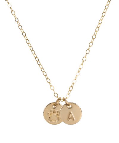 Alternative view of "Dog Mama" Stamped Paw Print with Personalized Initial
